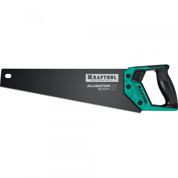Ножовка для точного реза "Alligator BLACK 11" 500 мм 11 TPI 3D зуб 15205-50 KRAFTOOL