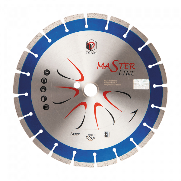 Круг сегментный алмазный железобетон Master Line 230*2,4*10*22,2 DIAM