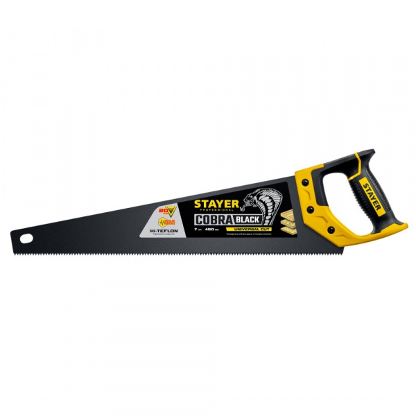 Ножовка универсальная Cobra BLACK 450 мм 7 TPI 2-15081-45_z01 STAYER