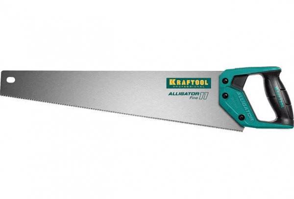 Ножовка для точного реза "Alligator Fine 11" 450 мм 11 TPI 3D зуб 15203-45 KRAFTOOL